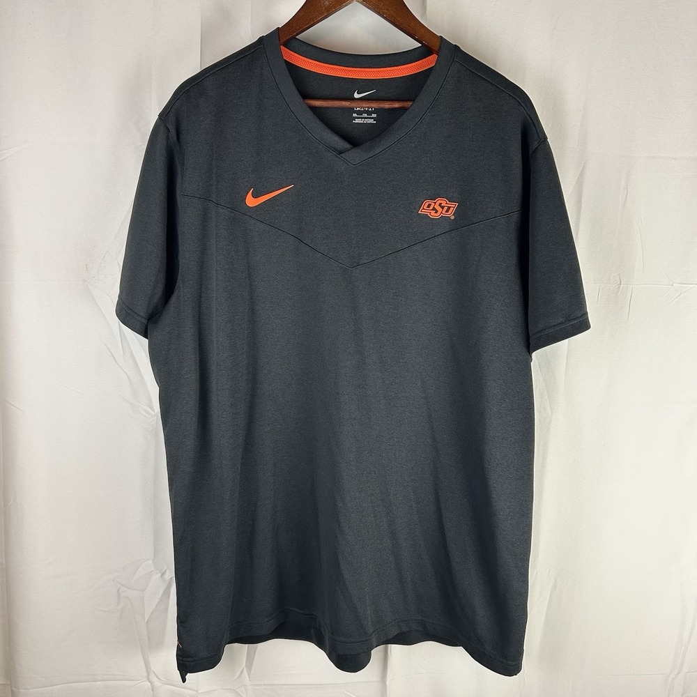 Nike Oklahoma State Cowboys V-Neck Dri-Fit On Field Men's XXL T-Shirt DN6026-010